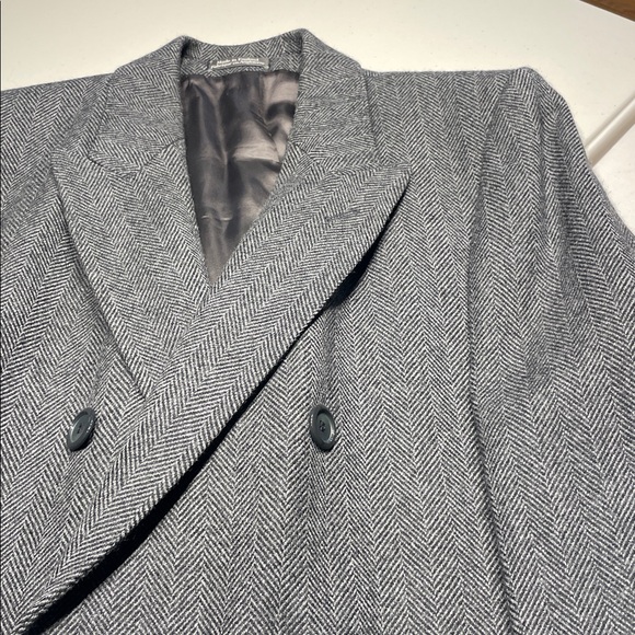 Wm. H. Leishman: British-Made Tweed double breasted Overcoat Size 44/54Eu/Large - Picture 5 of 13